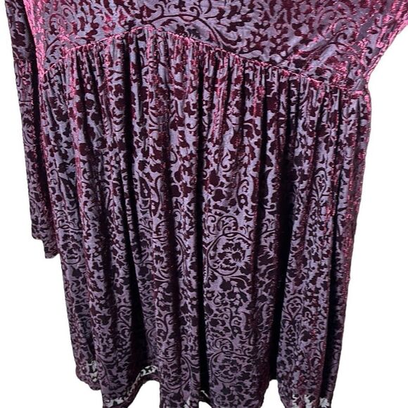 William rast velvet vamp Whimsigoth witchy flare sleeve dark fairy dress xl - Picture 2 of 6